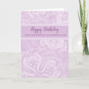 Lila blommor Dotter i Lag Birthday Kort