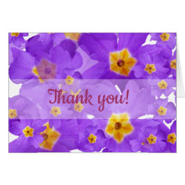Lila blommor Elegant Tack för ditt kort