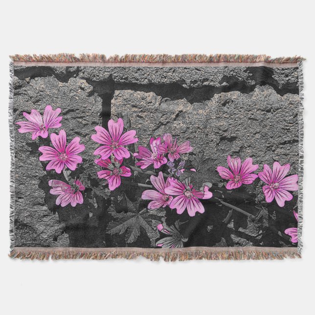 Lila blommor filt (Framsidan)