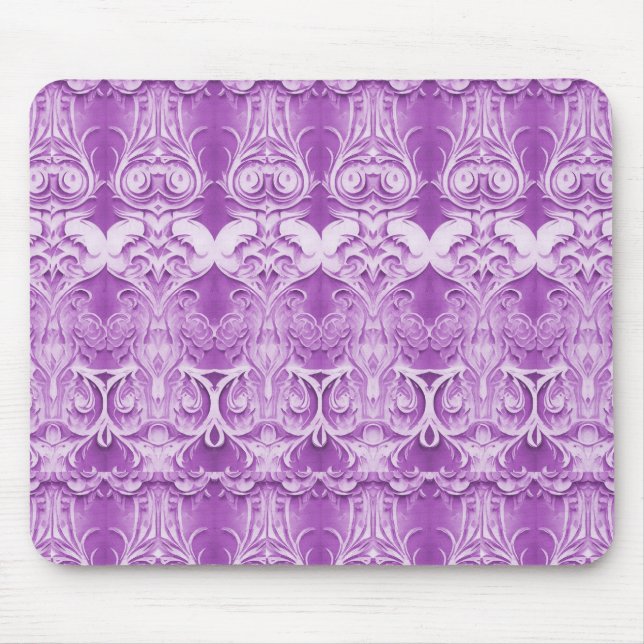 Lila blommor Flourish Mousepad Musmatta (Framsidan)