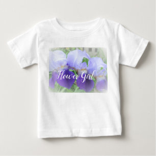 Lila blommor Flower Girl Ruffle Tee