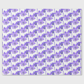 Lila Blommor Foto Inpackningspapper Presentpapper