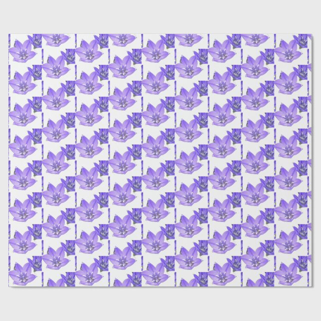 Lila Blommor Foto Inpackningspapper Presentpapper (Platt)
