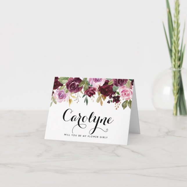 Lila Blommor Foto Kommer Du Att Vara Min Blomsterf Kort (Framsida)
