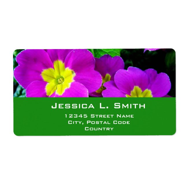 lila blommor fraktsedel (Framsidan)