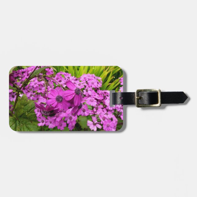 Lila blommor från San Francisco Bagagebricka (Horisontell Framsida)
