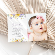 Lila blommor, gula blommor, Boho, konfirmation