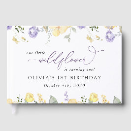 Lila blommor, Gula blommor, första födelsedag Gästböcker