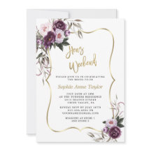 Lila blommor Guld Hens Bachelorette Helg