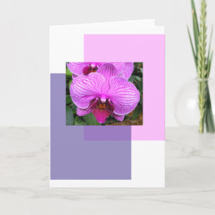 Lila blommor Hälsning Kort