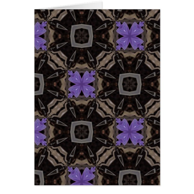 Lila blommor hälsningskort (Framsidan)