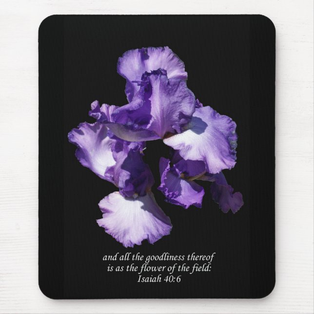 Lila blommor i Fält Mousepad Musmatta (Framsidan)
