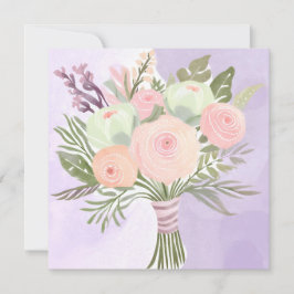 Lila blommor inbjudningar