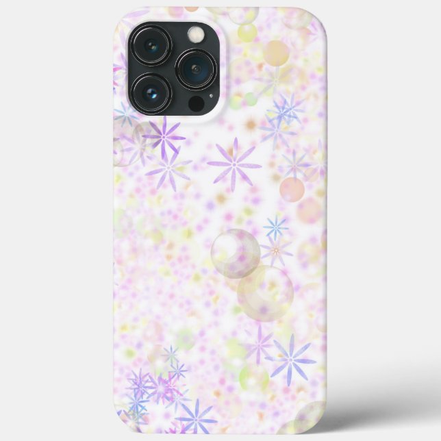 Lila blommor Iphone case (Baksida)
