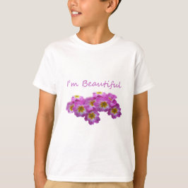 Lila blommor, jag är vacker tee shirt