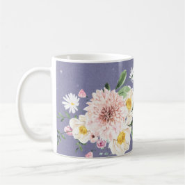 Lila, Blommor-kaffekaffe Tee Mugg Drinkware