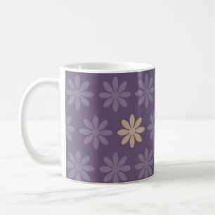 Lila blommor kaffemugg