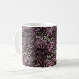 Lila blommor kaffemugg
