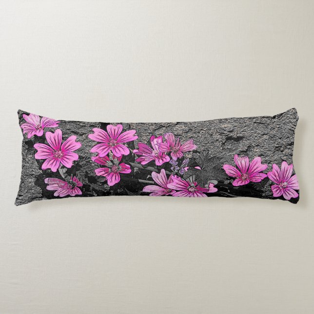 Lila blommor kroppskudde (Framsidan)