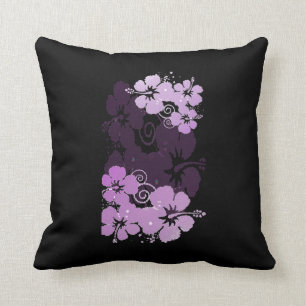 lila blommor kudde