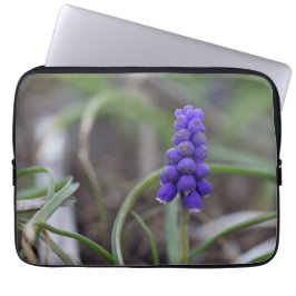 Lila blommor laptop fodral