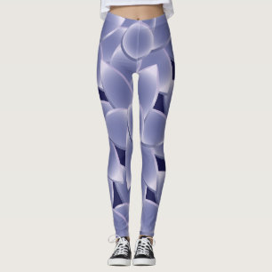 Lila blommor leggings