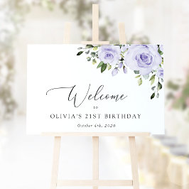 Lila blommor, Lilac Flowers, Birthday Welcome Poster