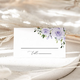 Lila blommor, Lilac Flowers, Blommigt Bröllop Placeringskort