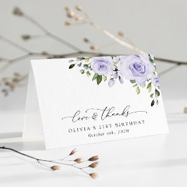 Lila blommor, Lilac Flowers, Boho, Birthday Tack Kort