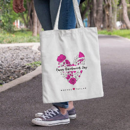 Lila blommor Lycklig Grandföräldrar Day Tote Bag Tygkasse