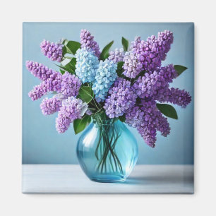 Lila blommor Magnet