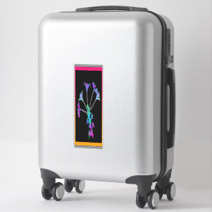 lila blommor med Gräns Klistermärken