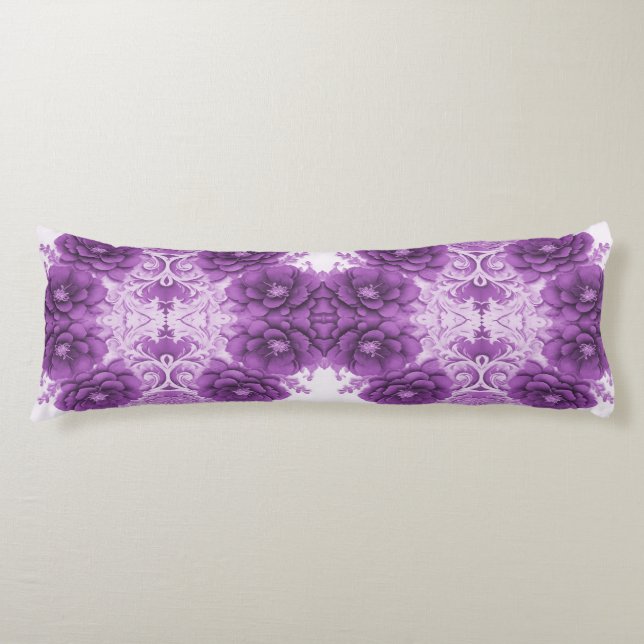 Lila blommor: Mjuk kroppspillow Kroppskudde (Framsidan)