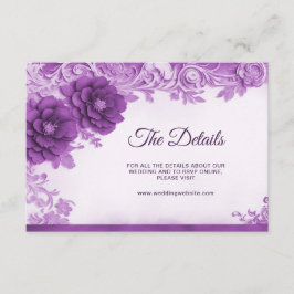 Lila blommor: Mjukt detaljförslutningskort Tilläggskort