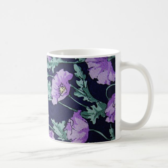 Lila blommor Mönster Kaffemugg (Höger)