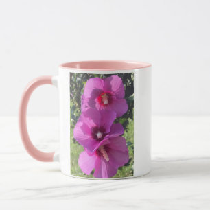 Lila blommor mugg