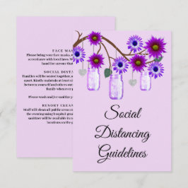 Lila blommor Murar glas Säkerhetsåtgärder Tilläggskort