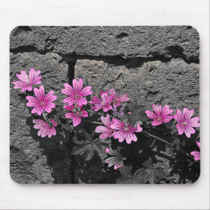 Lila blommor musmatta