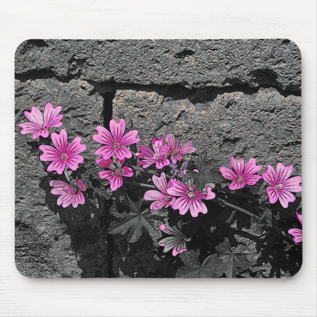 Lila blommor musmatta (Framsidan)