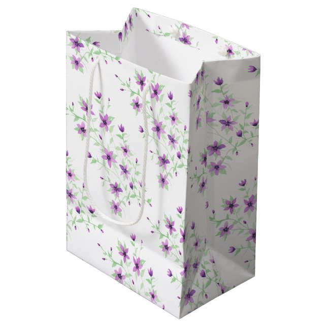 Lila blommor på vinet (Framsidan Vinklad)