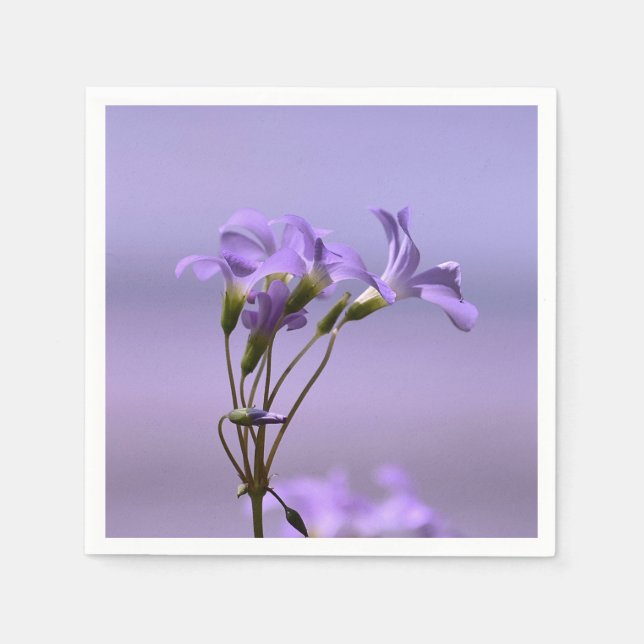 Lila blommor Pappersservett (Framsidan)