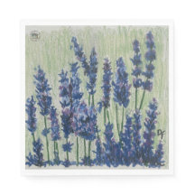 Lila blommor Pappersservett