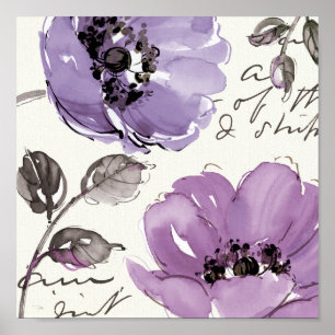 Lila blommor poster