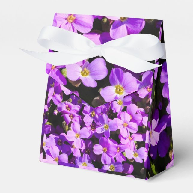 Lila blommor presentaskar (Framsidan Sidan)