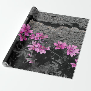 Lila blommor presentpapper