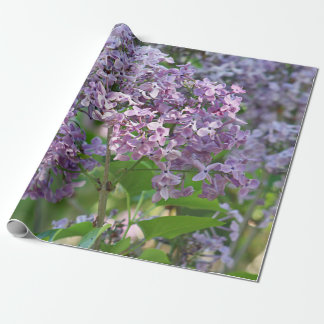 Lila blommor presentpapper