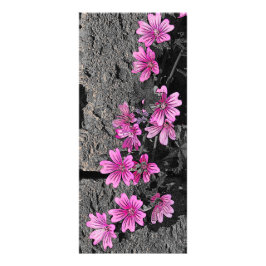 Lila blommor reklamkort