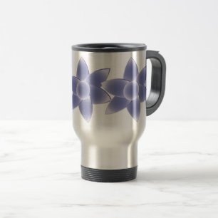 Lila blommor resemugg