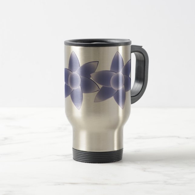 Lila blommor resemugg (Framsida höger)