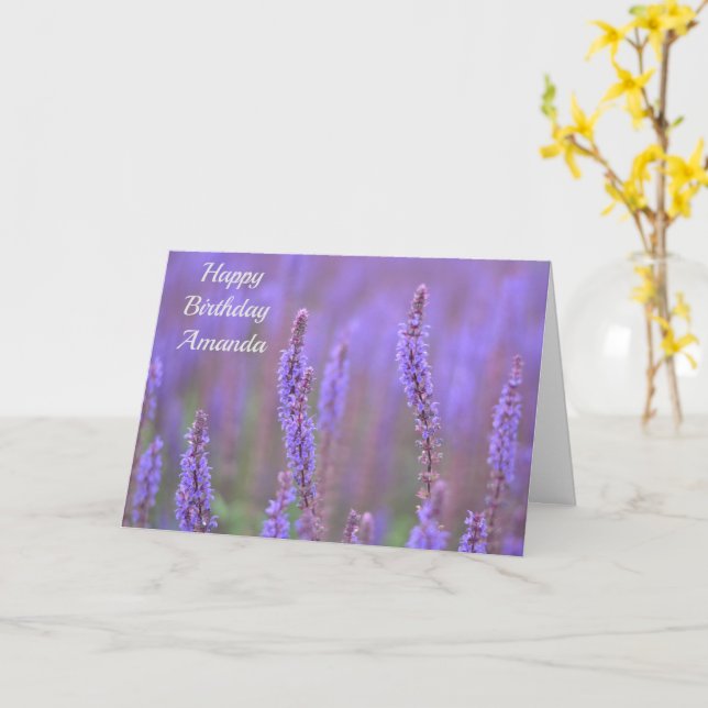 Lila blommor sjön vid RHS Wisley Kort (Gul blomma)
